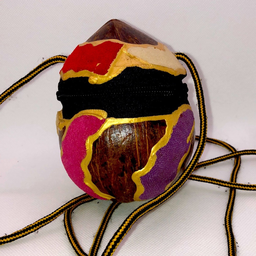 Coconut patch work crossbody bag